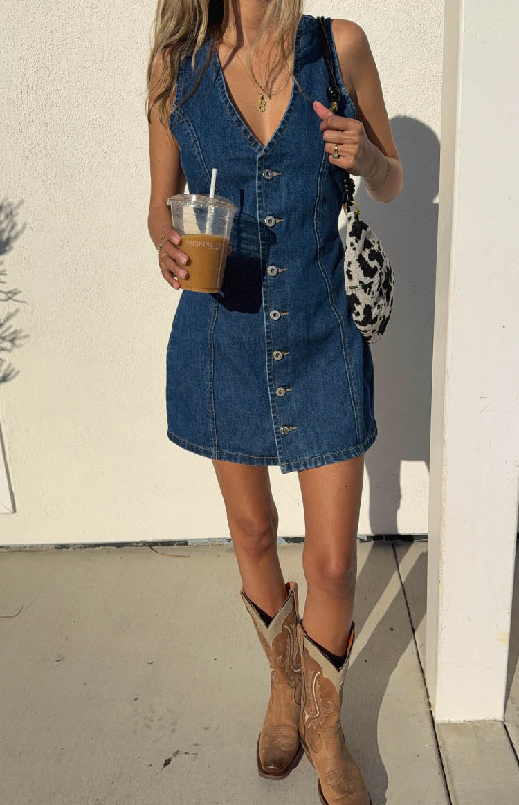 Isla Dark Wash Denim Dress