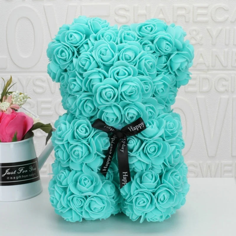 Romantic Valentine's Day Flower rose bear