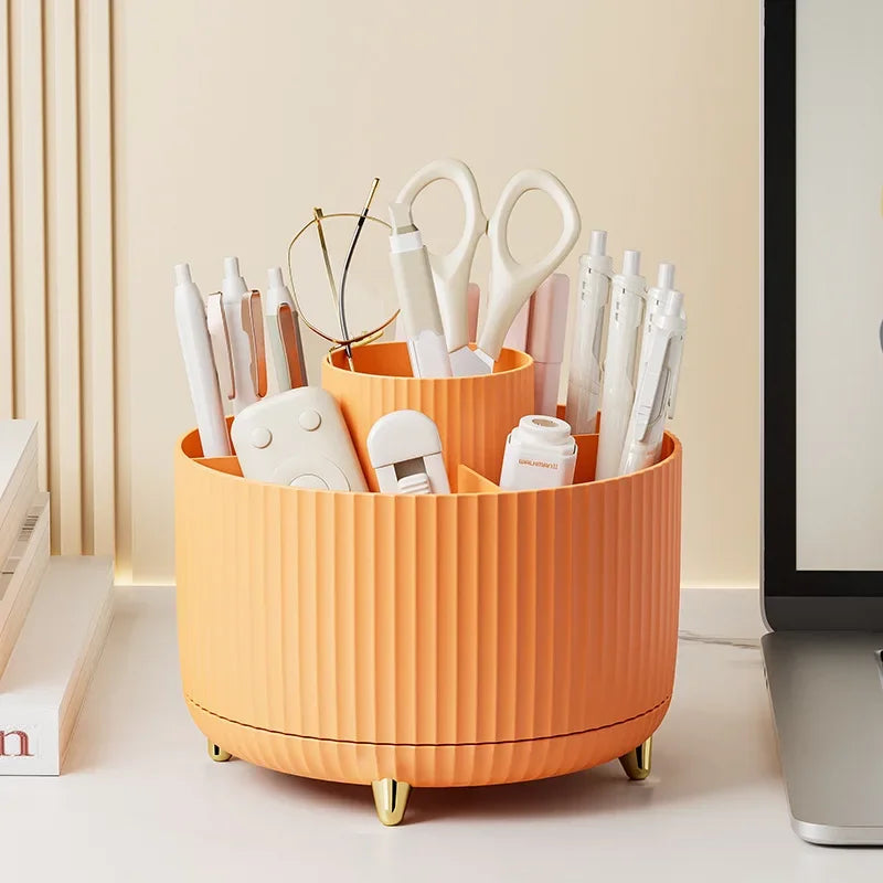 360°Rotating Desktop Makeup Brushes Organizer