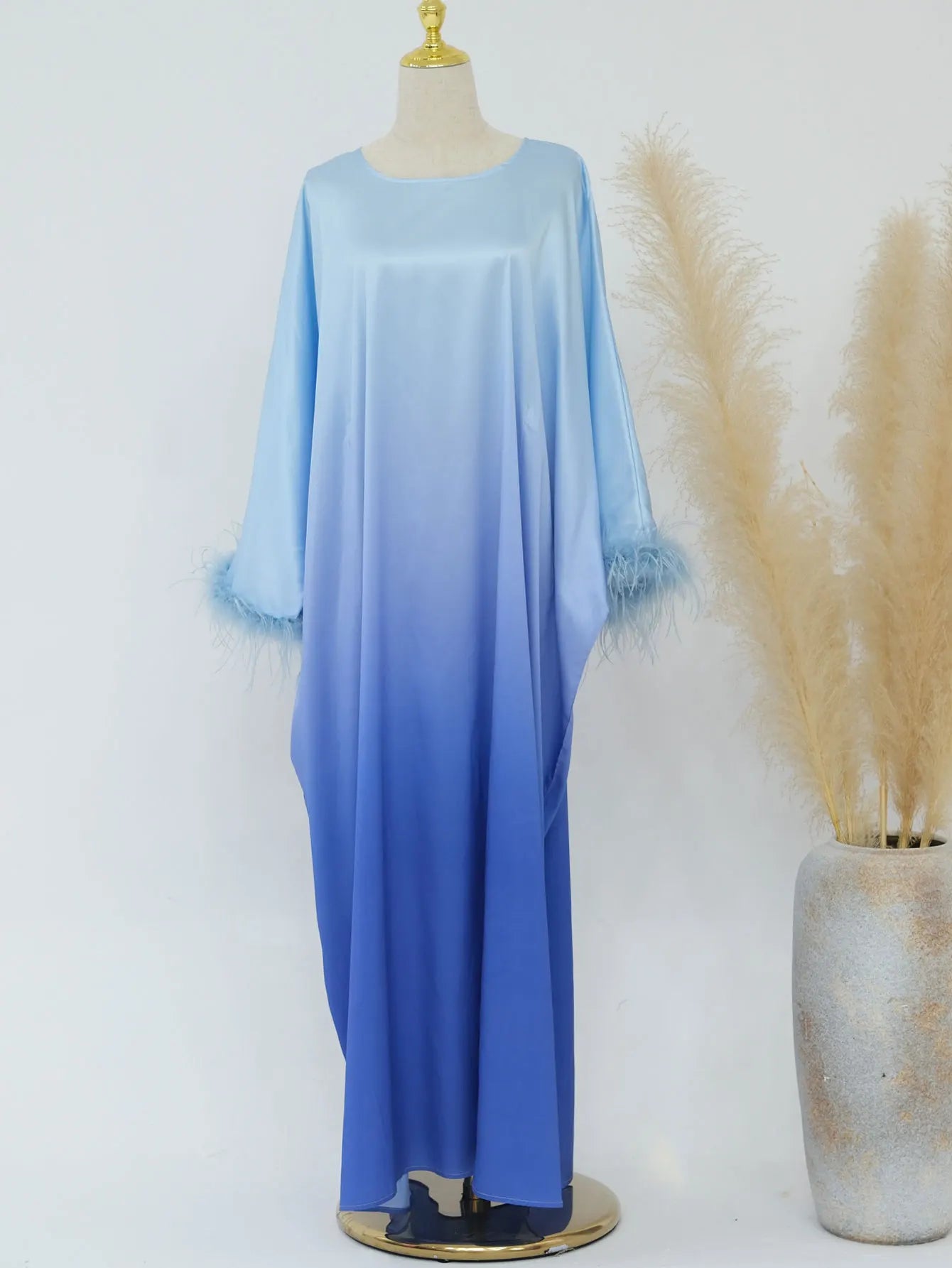 Feather Closed Abayas | Inside Tie Belt