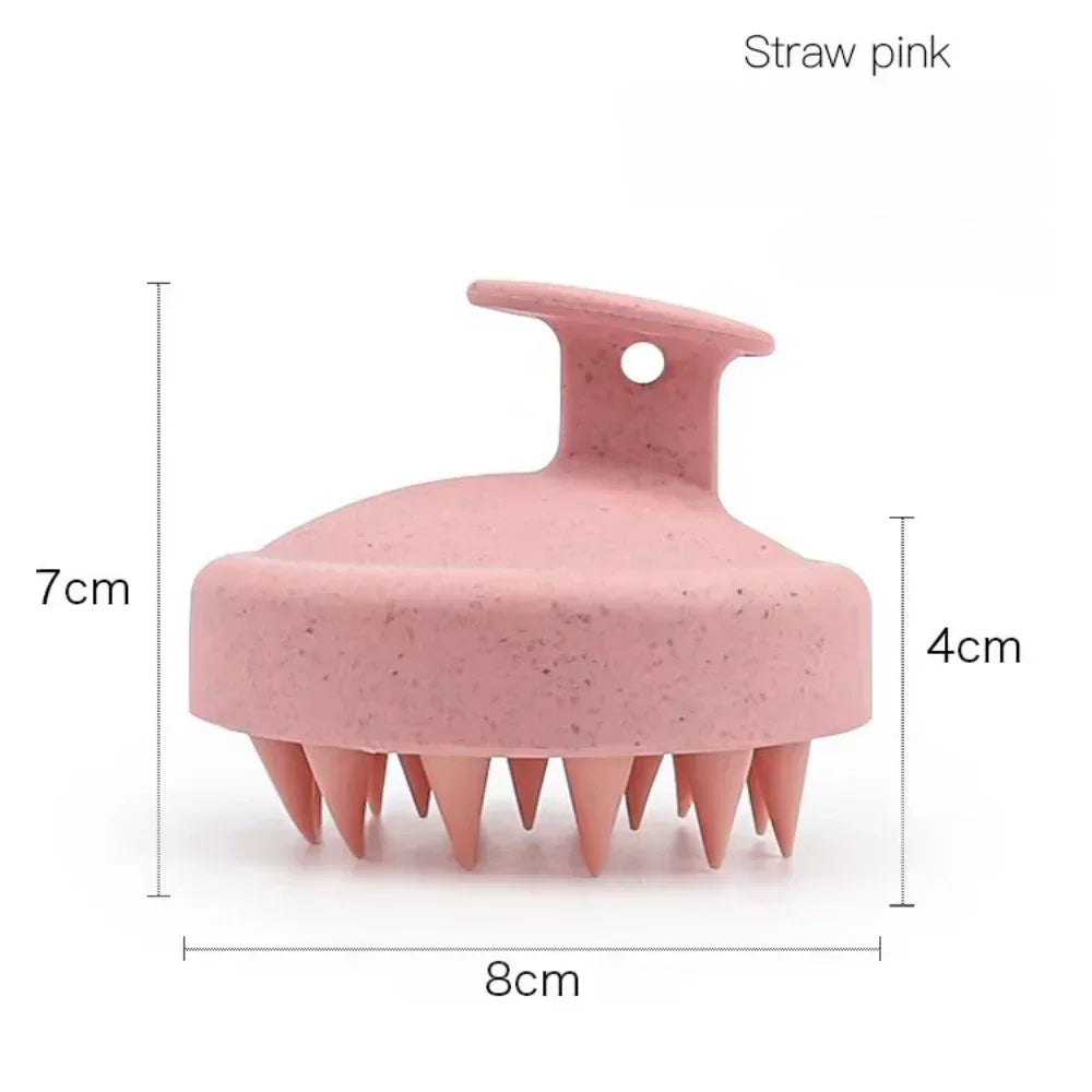 Silicone Shampoo Brush Head Scalp Massage Comb