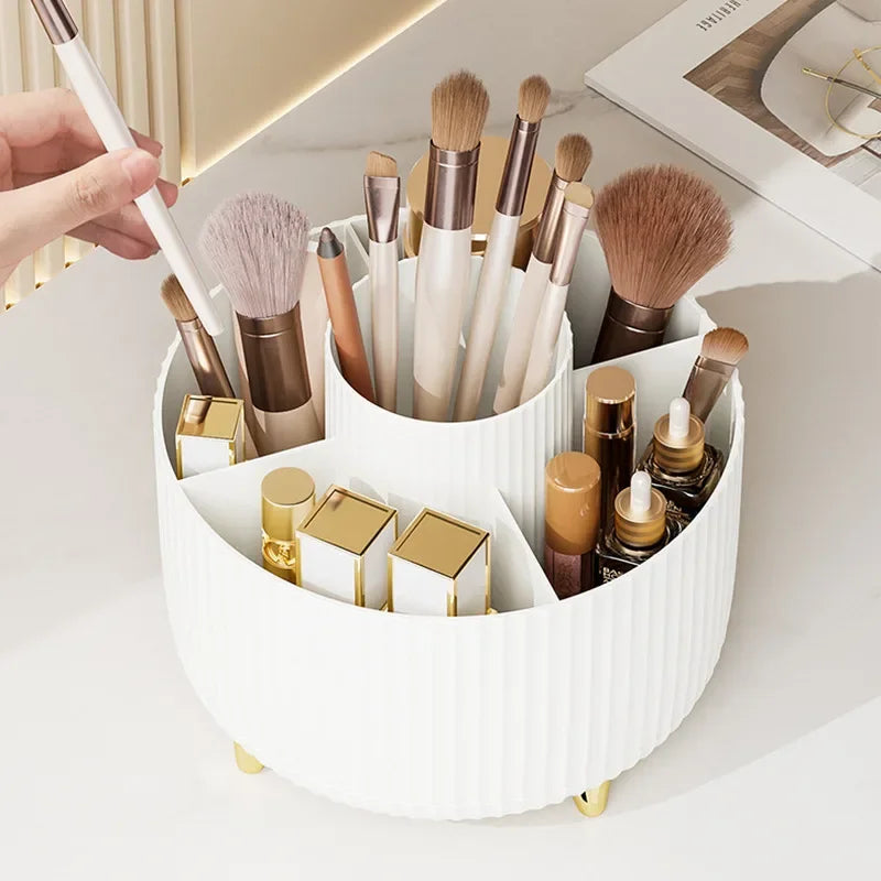 360°Rotating Desktop Makeup Brushes Organizer