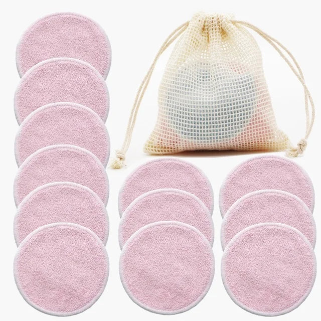 12PC Reusable Cotton Pads Makeup Remover