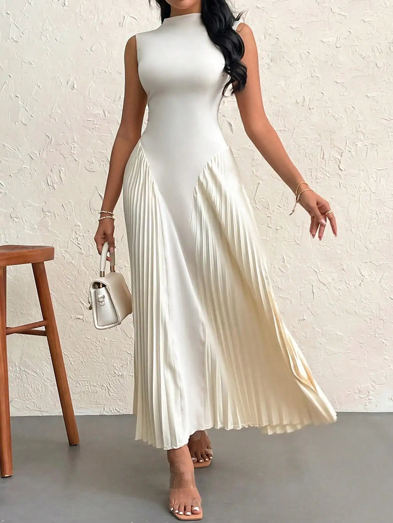 European and American Temperament Elegant Wind Waist Slimming Long Skirt