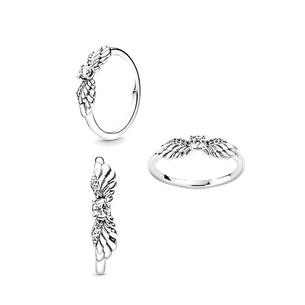 Silver Sparking Celestial Sun Rings Stackable