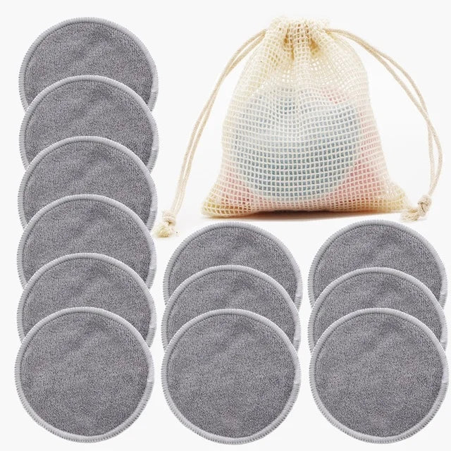 12PC Reusable Cotton Pads Makeup Remover