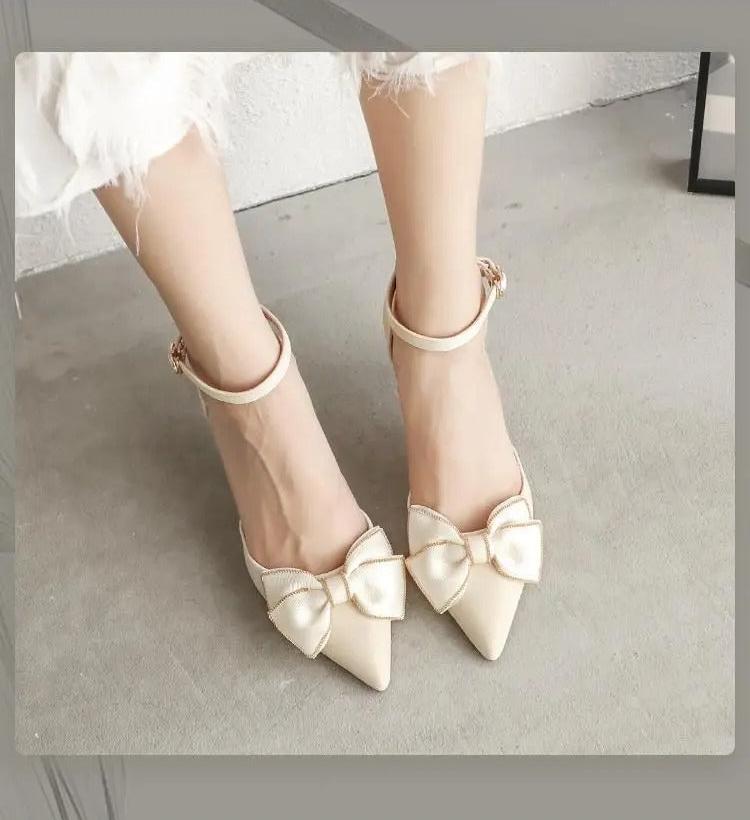 Medium Heel Pointed Toe Butterfly Stilettos Elegant