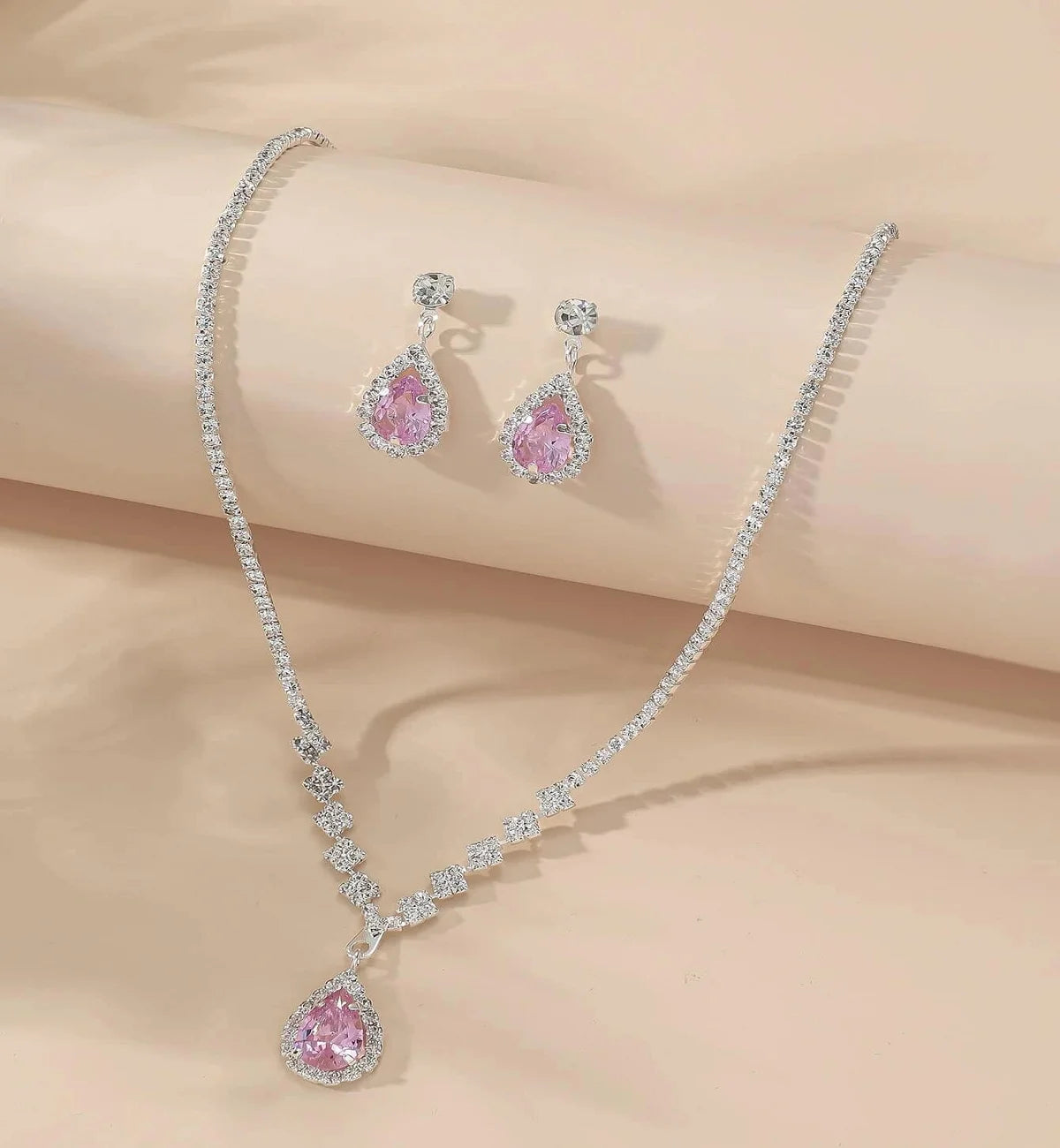 Droplet Necklace and Earring Set