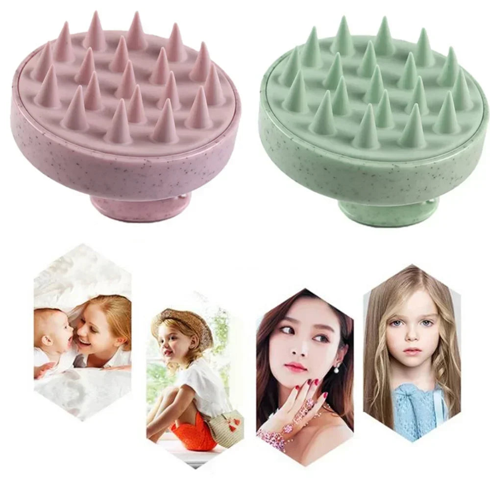 Silicone Shampoo Brush Head Scalp Massage Comb