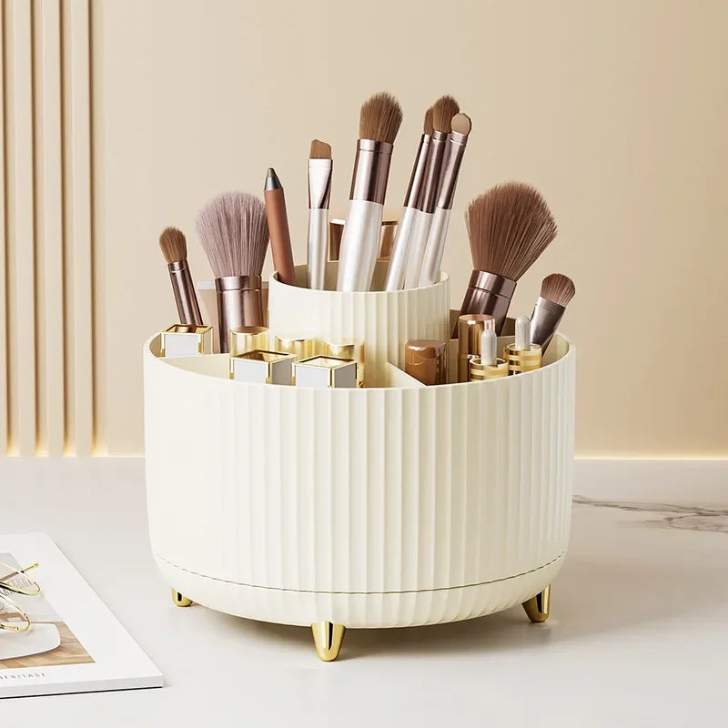 360°Rotating Desktop Makeup Brushes Organizer