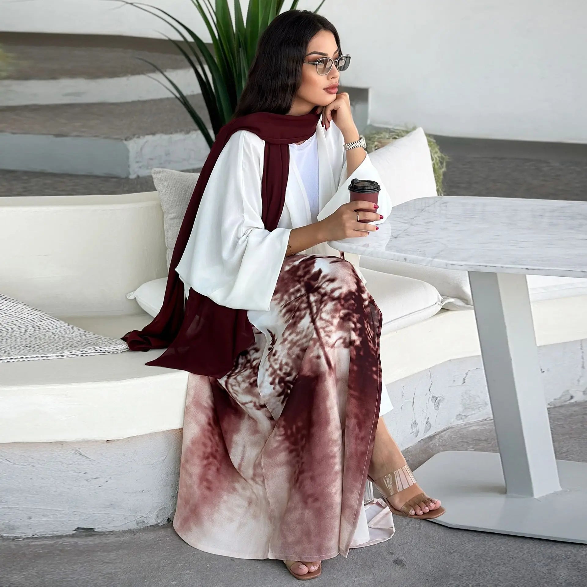 Kimono Abaya Damen Dubai Kaftan Modest Dress