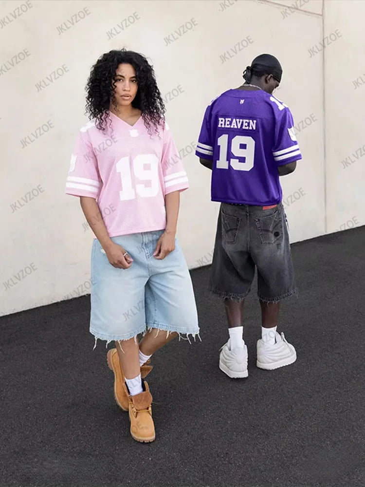 Football Jerseys Casual Loose V-Neck