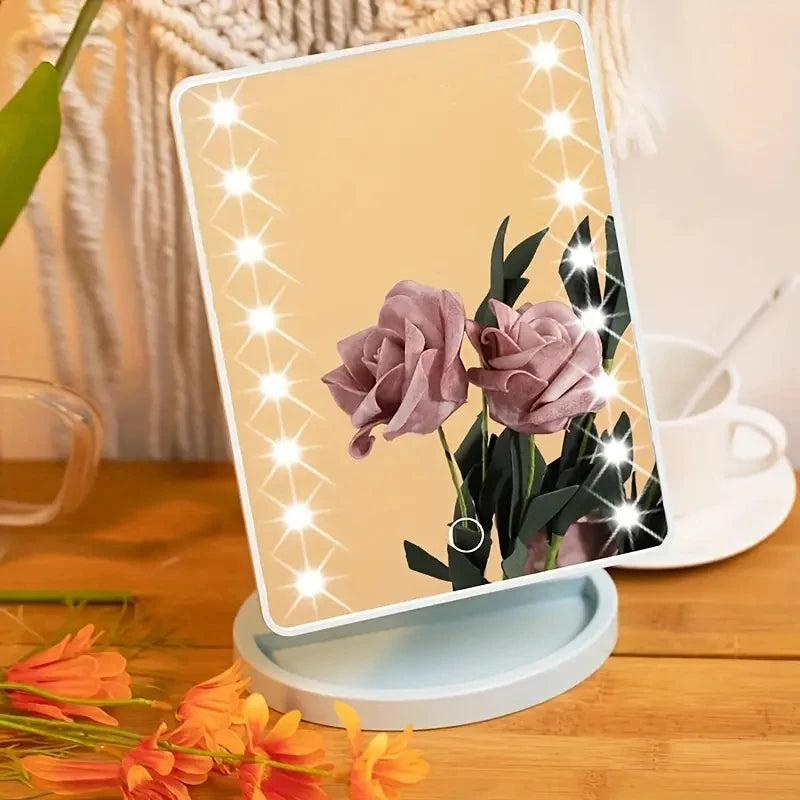 Square Lighted Makeup Mirror