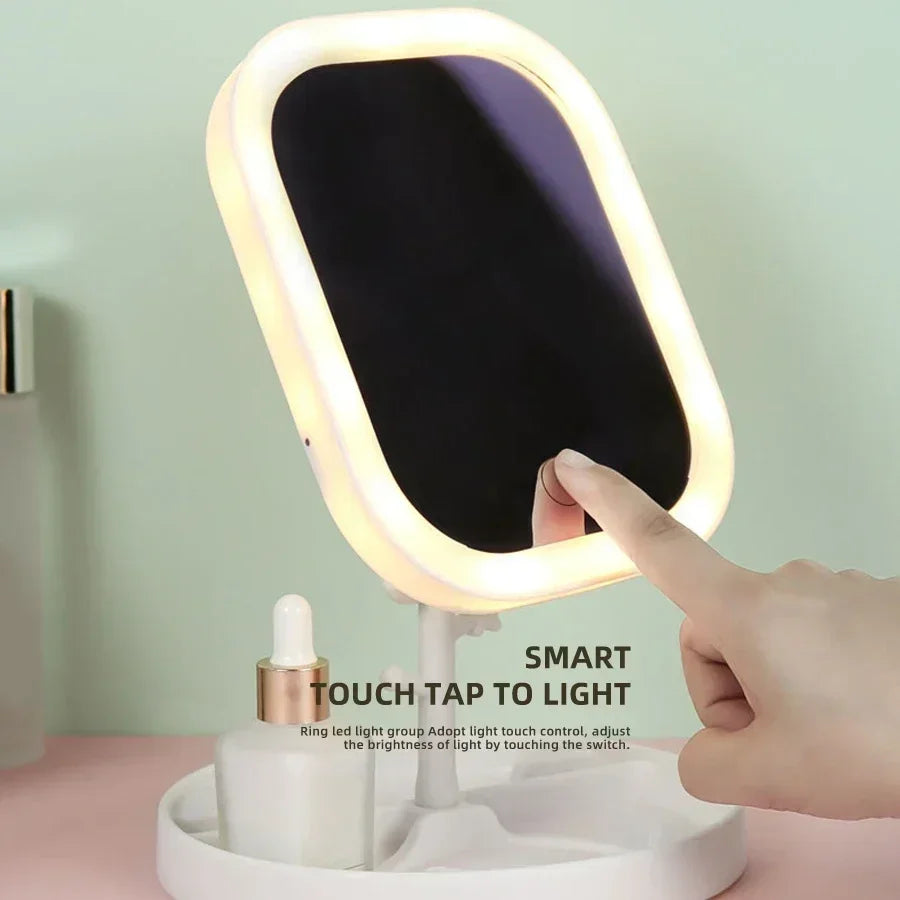 Adjustable Three-color Light Vanity Mirror