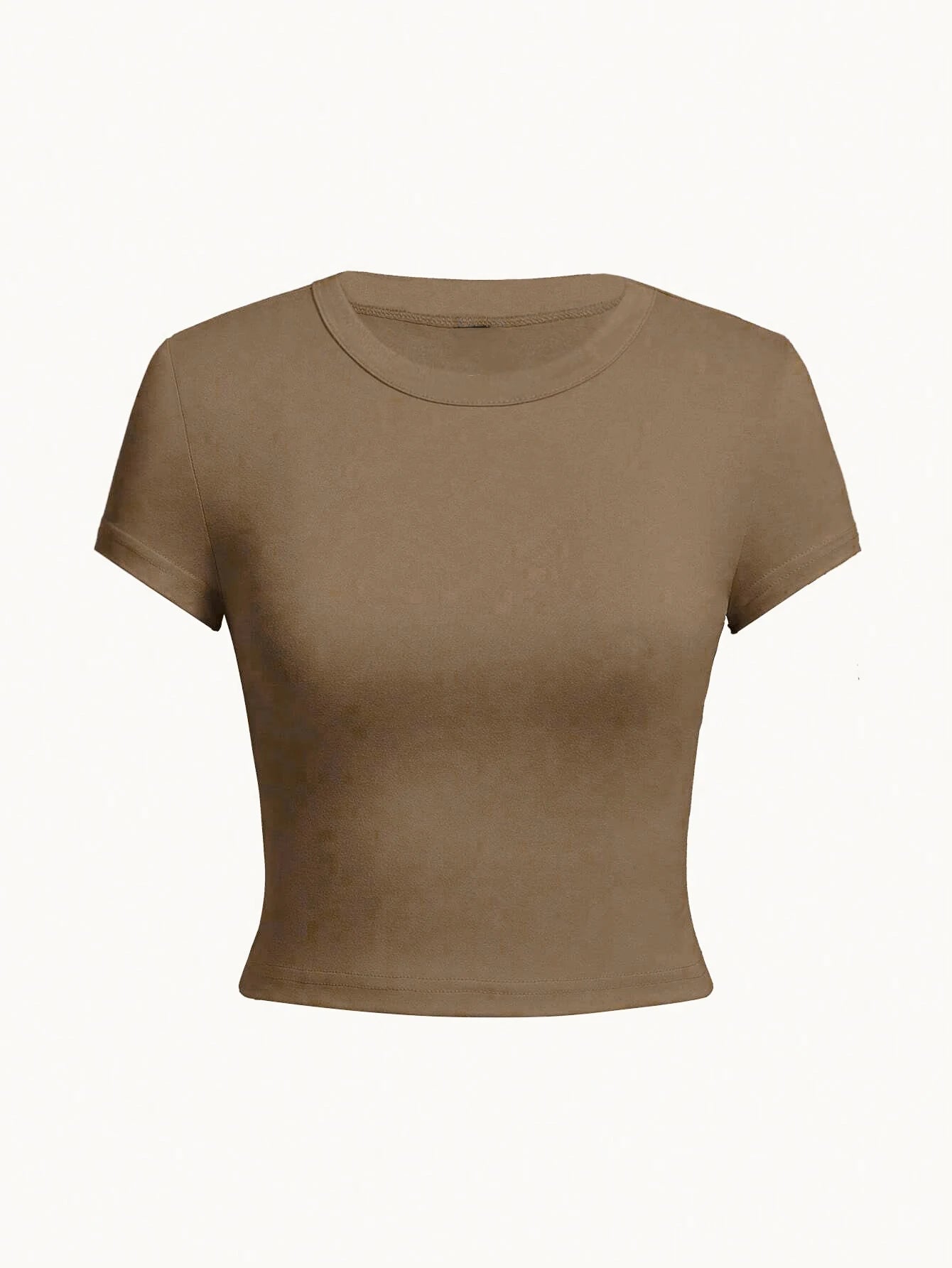 High Elastic Viscose T-Shirt Soft O-Neck Sporty Tees