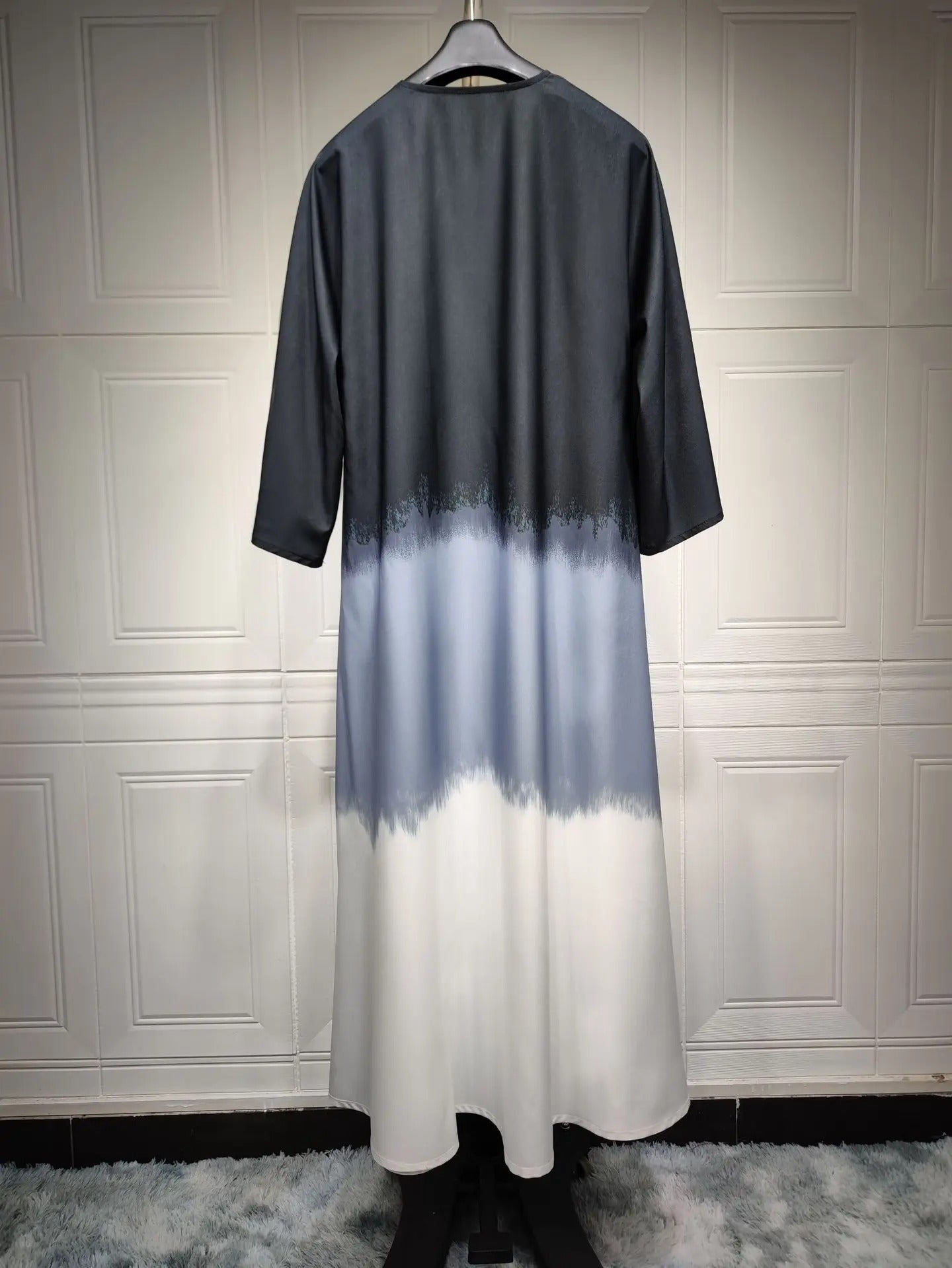 Tie Dyed Long Dress Party Evening Robe Abaya