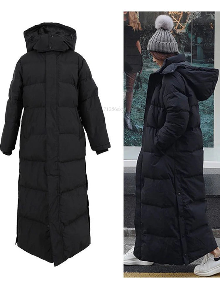 Down Parka Super Long Jacket Female