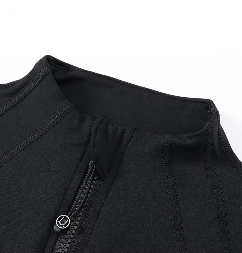 Full Zip Yoga Top With Thumbholes Fitness Running Jacket