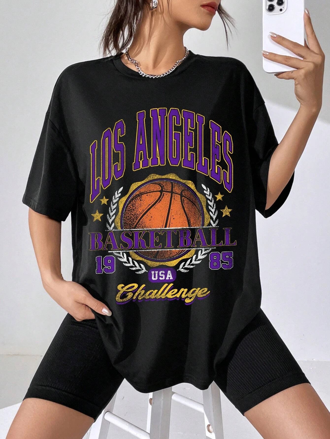 Los Angeles Print Oversized T-shirt