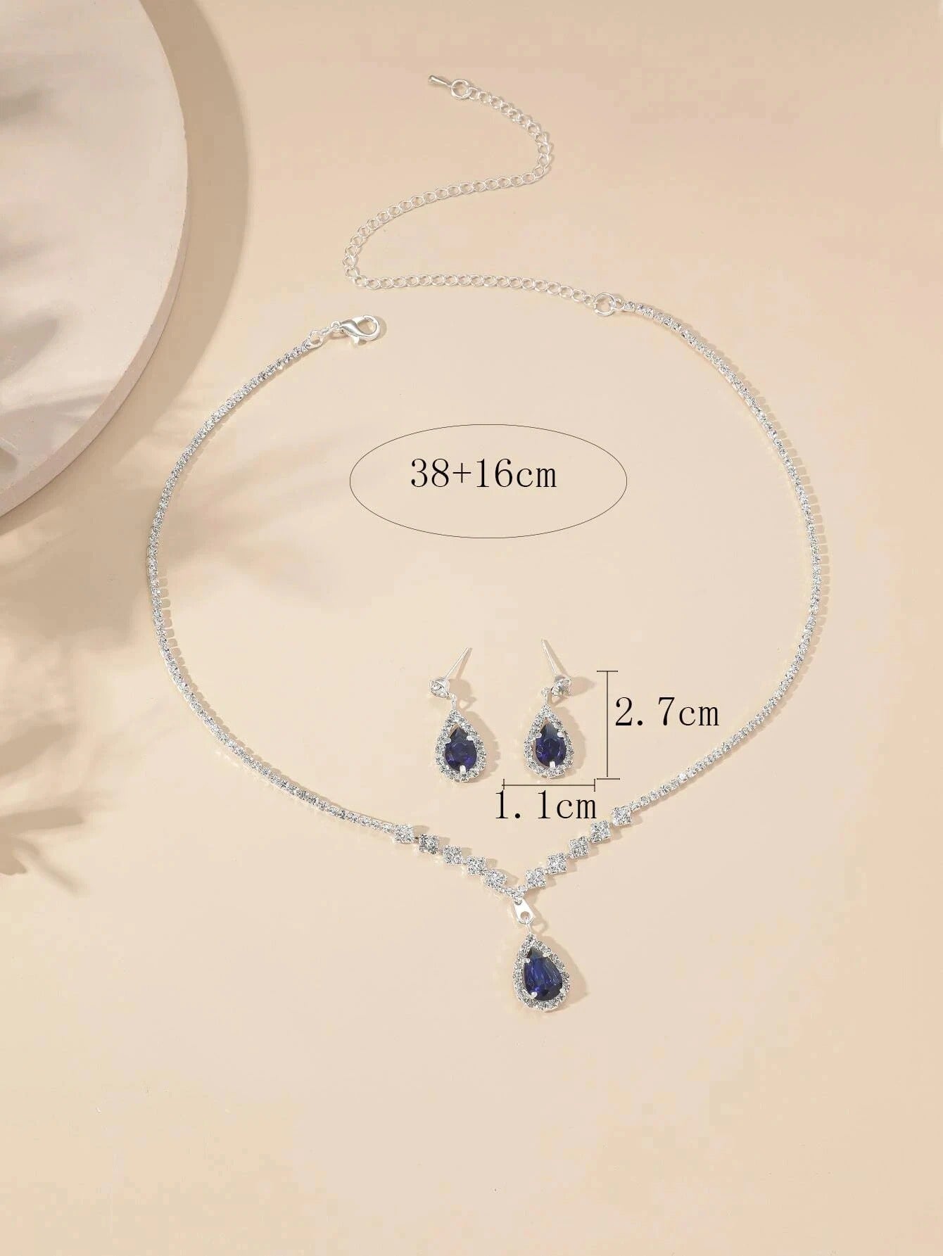 Droplet Necklace and Earring Set