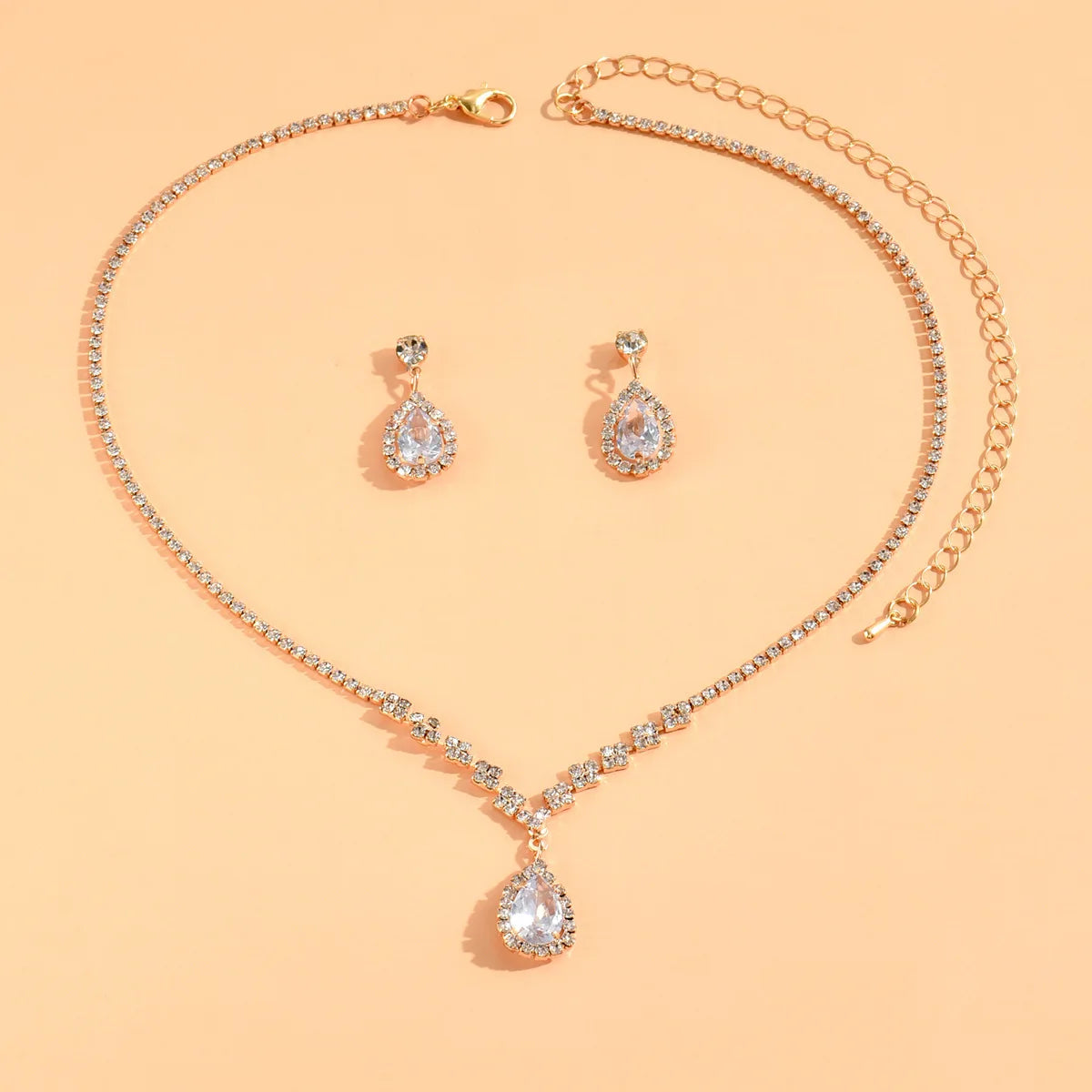 Droplet Necklace and Earring Set