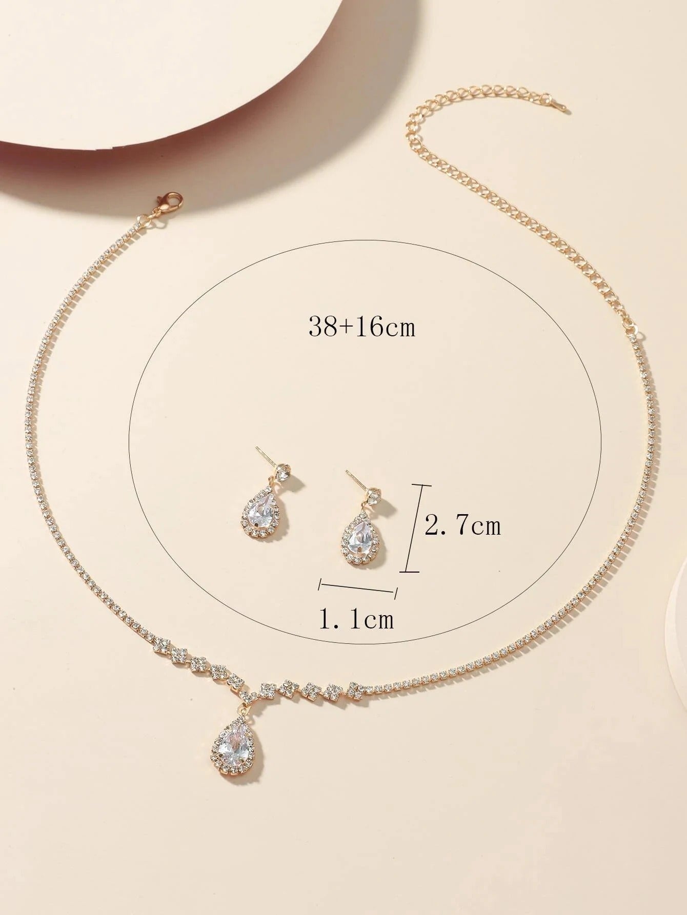 Droplet Necklace and Earring Set