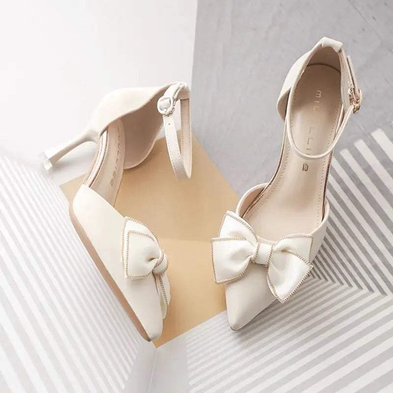 Medium Heel Pointed Toe Butterfly Stilettos Elegant