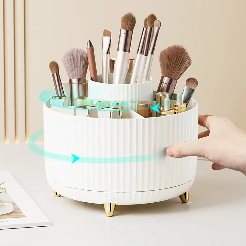 360°Rotating Desktop Makeup Brushes Organizer