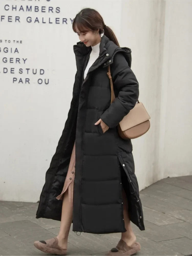 Down Parka Super Long Jacket Female