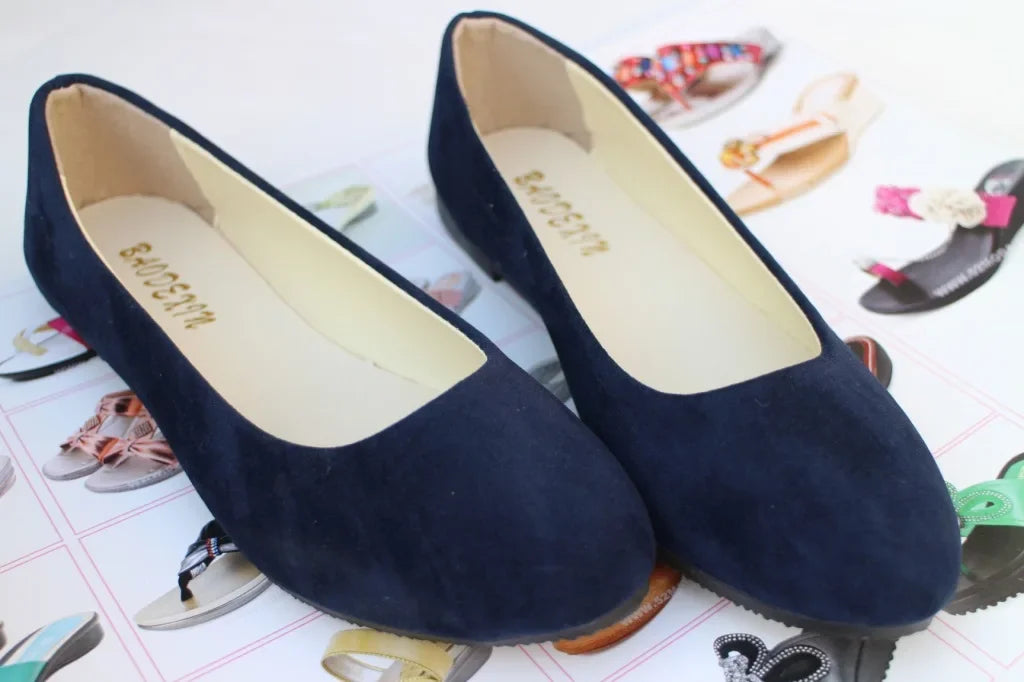 Plus Size 35-43 Women Flats Slip