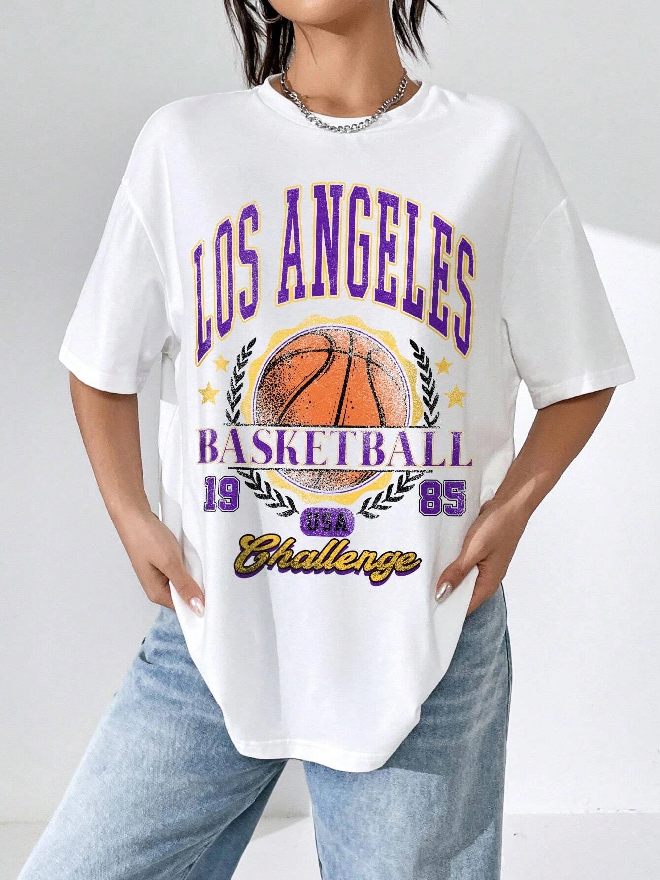 Los Angeles Print Oversized T-shirt