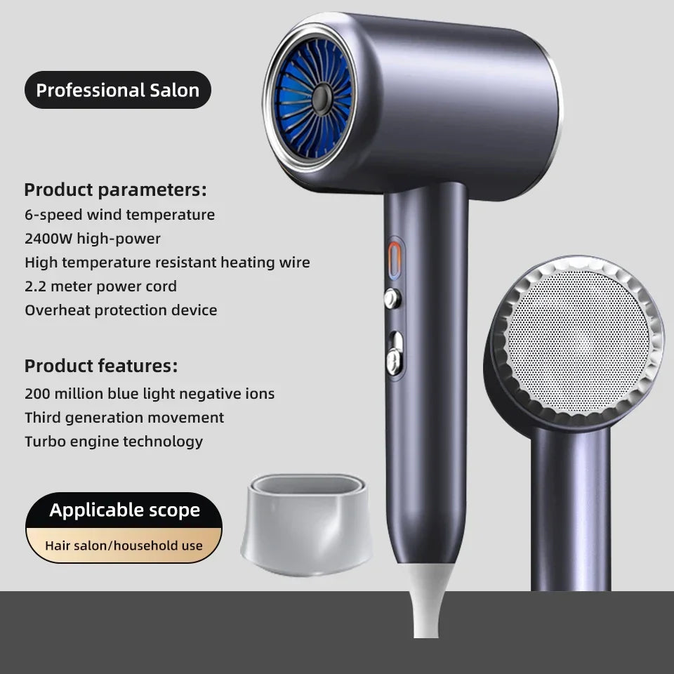 Professional Hair Dryer Hot Cold Wind Air Brush