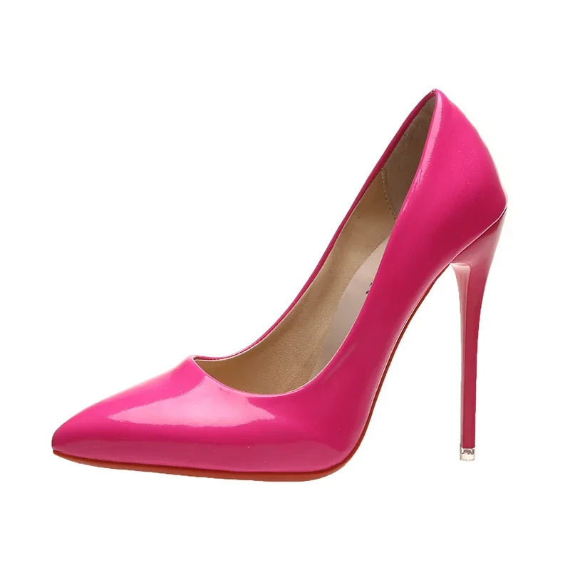 Women Shoes Red High Heels Pointed Toe 12cm Pumps