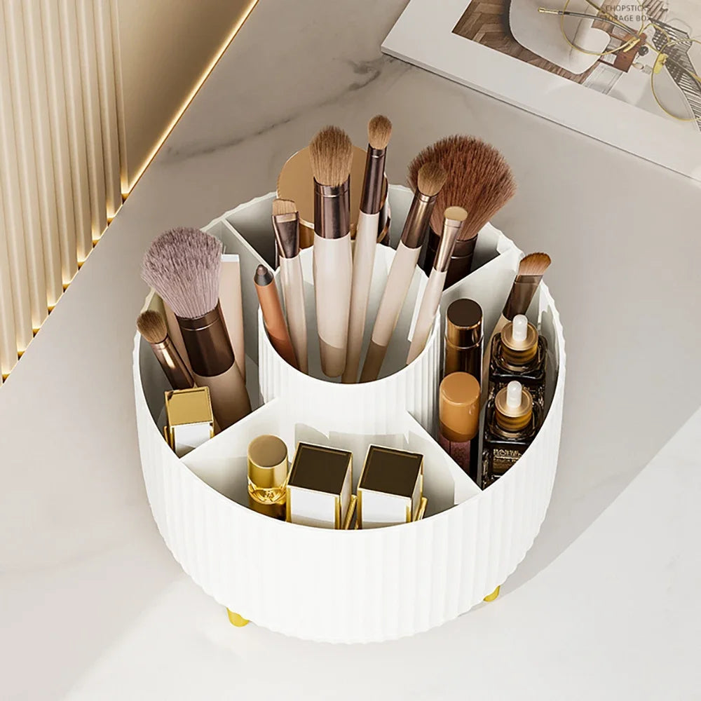 360°Rotating Desktop Makeup Brushes Organizer