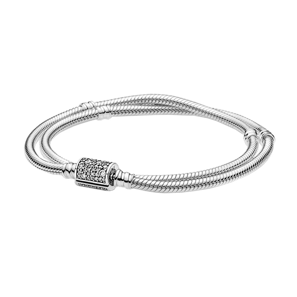 Silver Bracelet Snake Bone Chain