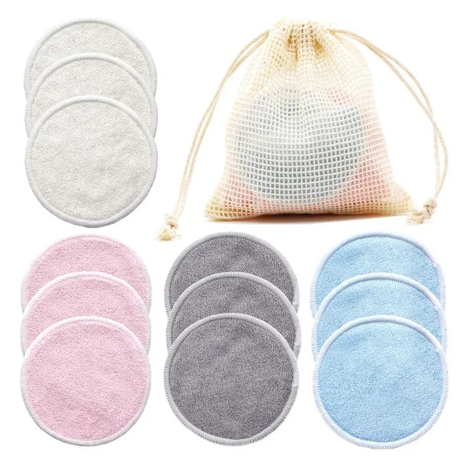 12PC Reusable Cotton Pads Makeup Remover