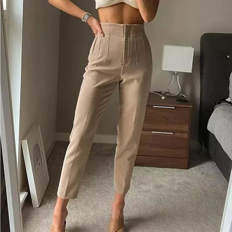 Fashion Office Wear High waist Pants