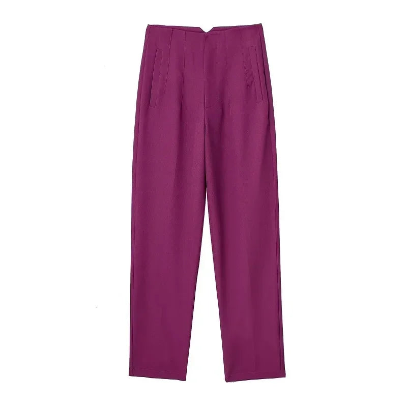 Fashion Office Wear High waist Pants