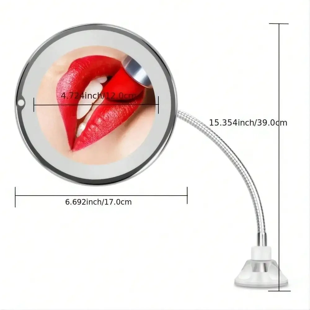 Flexible Makeup Mirror with LED Light