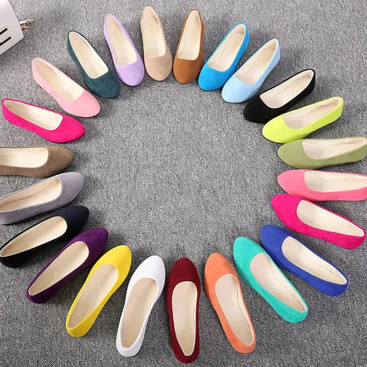 Plus Size 35-43 Women Flats Slip