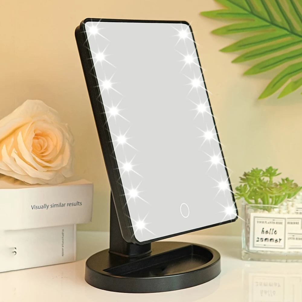 Square Lighted Makeup Mirror