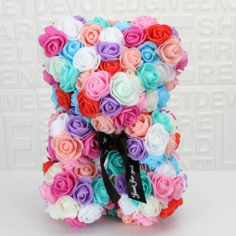 Romantic Valentine's Day Flower rose bear