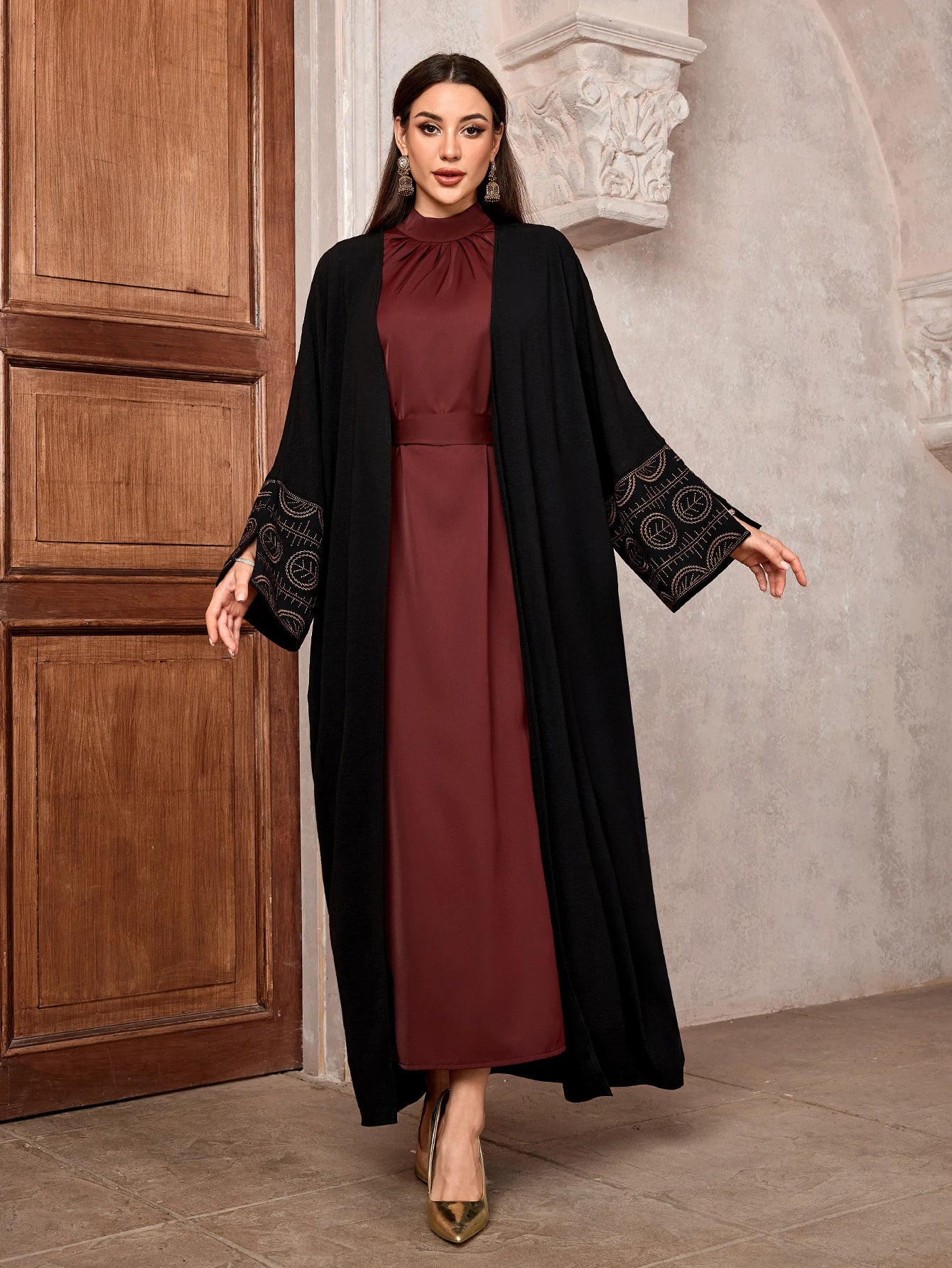 Embroidery Modest Dress