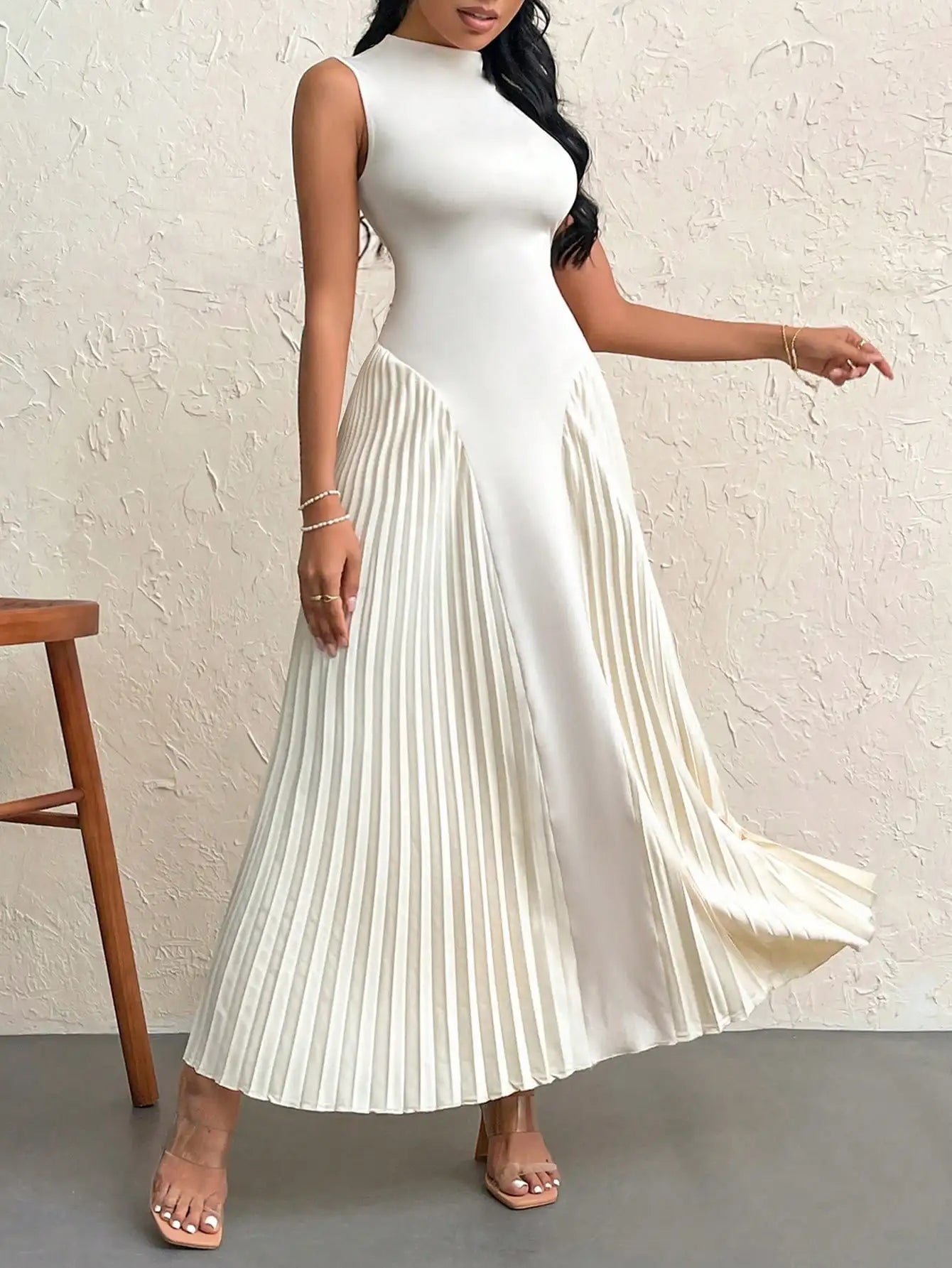 European and American Temperament Elegant Wind Waist Slimming Long Skirt