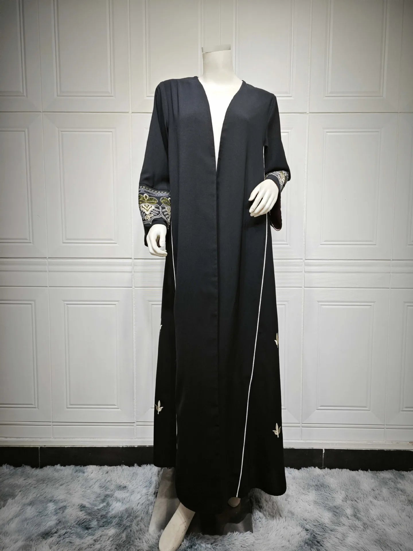 Cardigan Embroidery Open Abaya