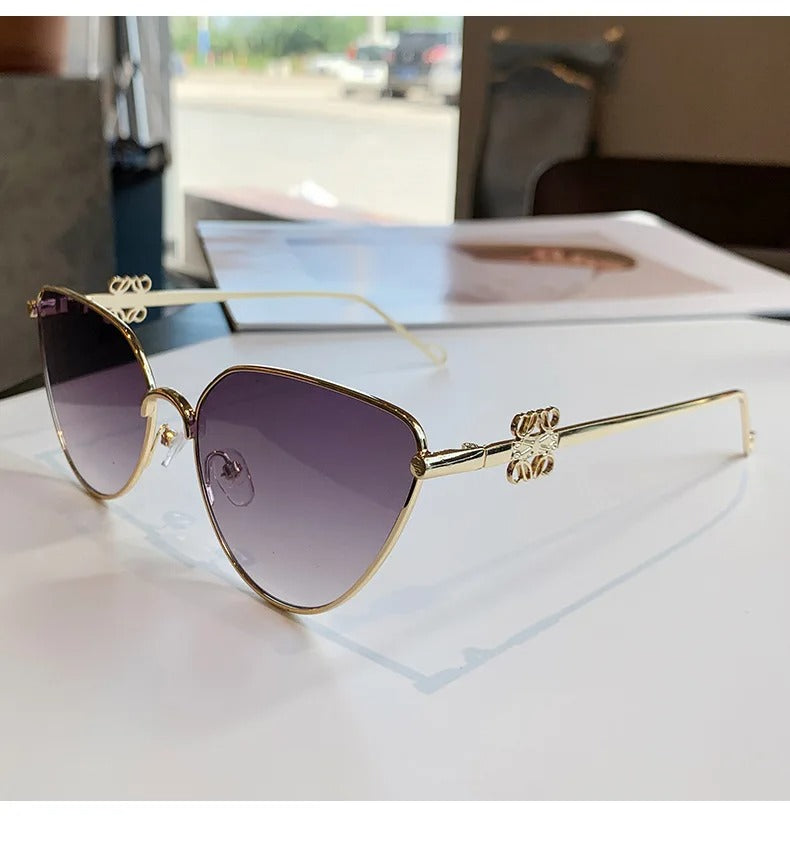 Sunglasses High-end cat's eye metal sunglasses