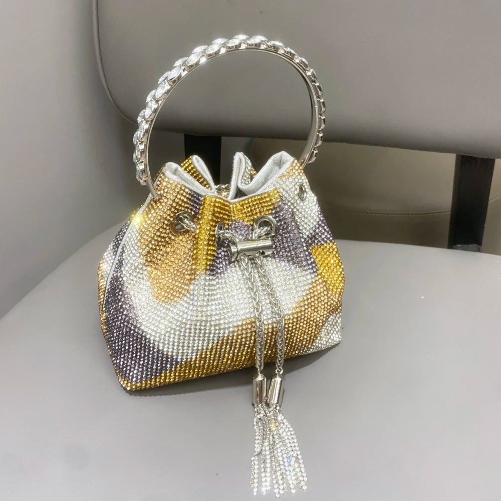 Bucket clutch purse Crystal bag