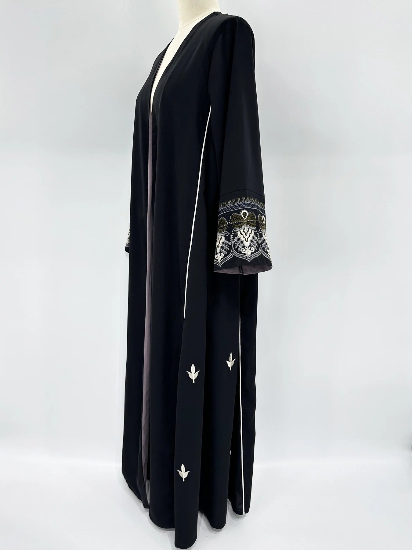 Cardigan Embroidery Open Abaya