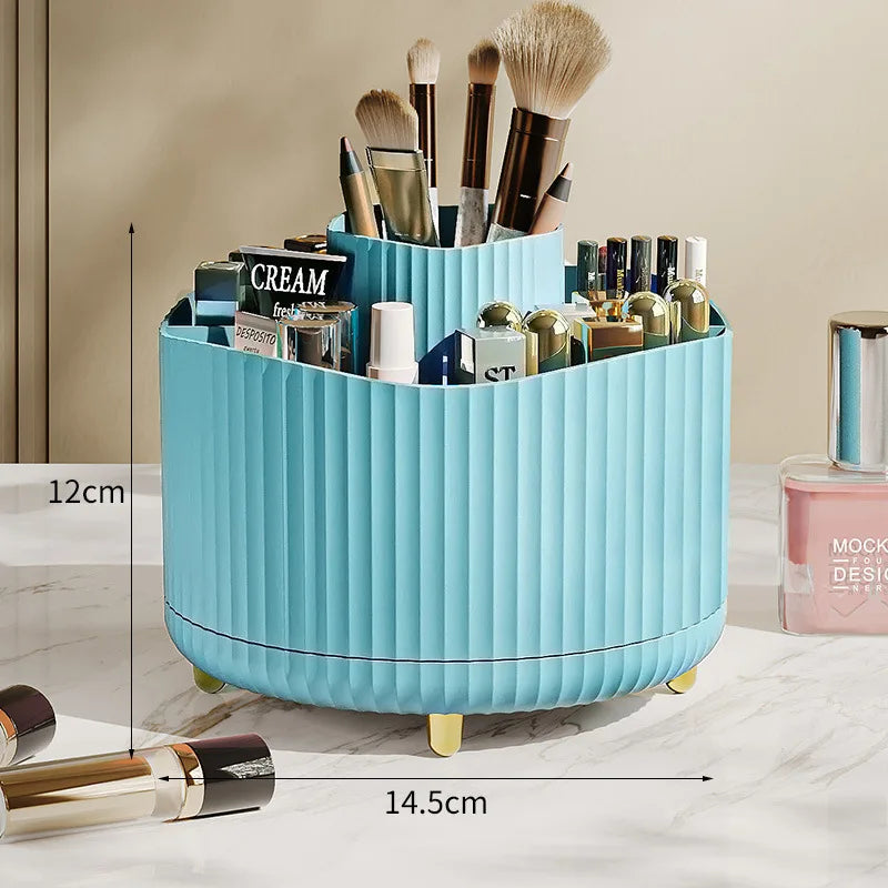 360°Rotating Desktop Makeup Brushes Organizer