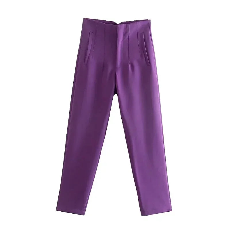 Fashion Office Wear High waist Pants